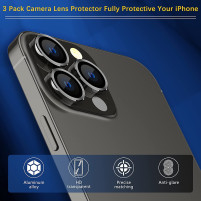 Стъклени рингове за камера за Apple iPhone 13 Pro 6.1 черен кант 